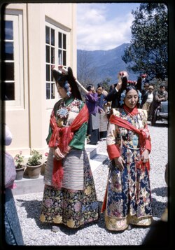 Sister of the King of Sikkim in traditional royal dress, 30214u.tif