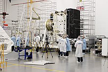 The Solar Orbiter structural thermal model shortly before leaving the Airbus Defence and Space facility in Stevenage, UK Solar Orbiter Structural Thermal Model.jpg