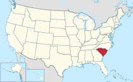 Locatie van South Carolina