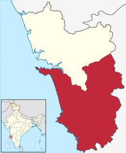 दक्षिण गोवा जिल्हा चे स्थान