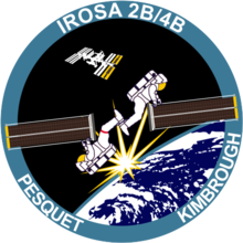 ISS iROSA 2B and 4B mission patch Spacewalk emblem iROSA 2B 4B.png