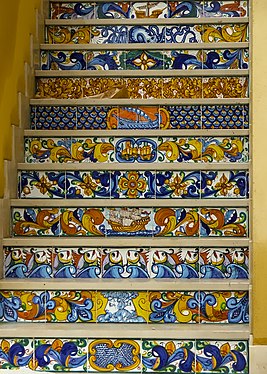 Stairs in Sciacca on Sicily