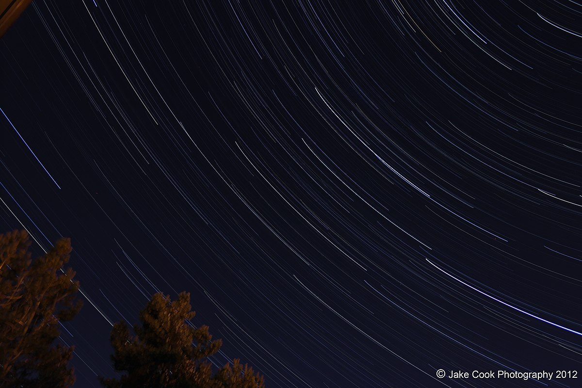 Star trail tier. На пленку ночью.