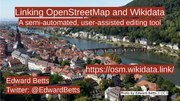 Thumbnail for File:State of the Map 2019 - Linking OpenStreetMap and Wikidata.pdf