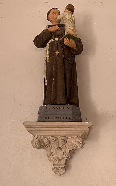 File:Statue Saint-Antoine de Padoue - église Saint-Pierre de Rossillon (septembre 2019).jpg