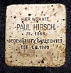 Stolperstein Gervinusstr 24 (Charl) Paul Hirsch.jpg