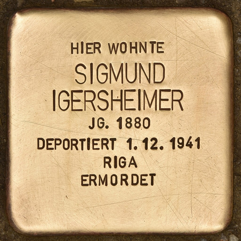 Stolperstein Sigmund Igersheimer Kapuzinergasse 14