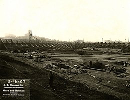 Construction of the new grandstand in 1927