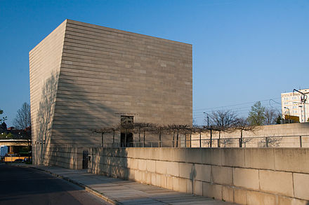 The Dresden Synagogue - the "turned" design is to make prayer towards Jerusalem easier