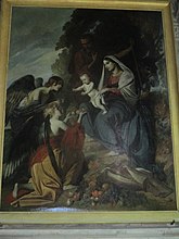 Οι Άγγελοι τρέφουν την Αγία Οικογένεια, πίνακας στον καθεδρικό ναό της Σανς