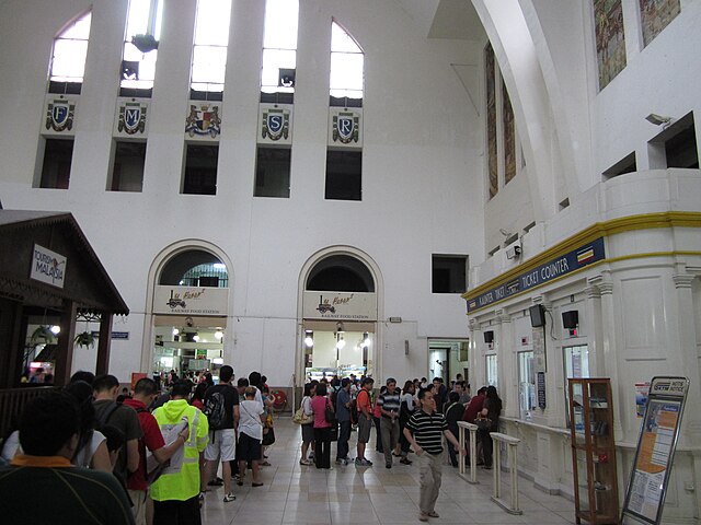 The interior hall of Tanjong Pagar station