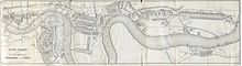 Map showing the London docks in 1882. The King George V Dock had not yet been built. Thames river 1882.jpg