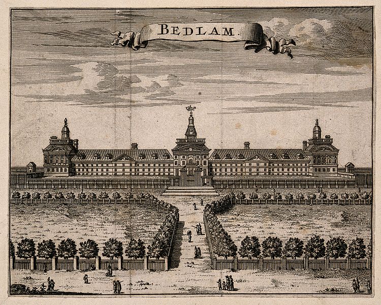 File:The Hospital of Bethlem (Bedlam) at Moorfields, London; seen Wellcome V0013186.jpg