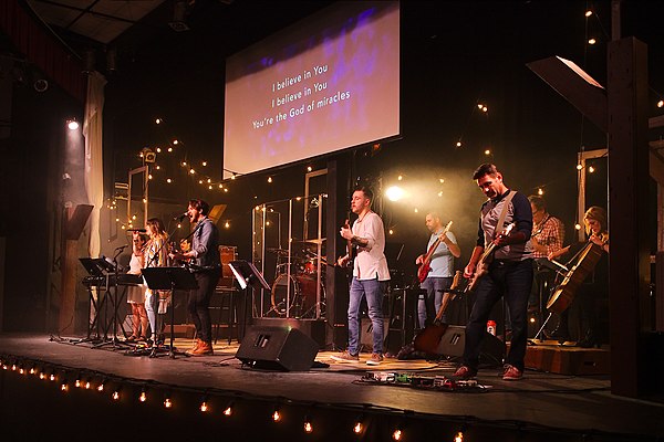 Praise team at The Meeting Place in Winnipeg, Canadian Conference of Mennonite Brethren Churches