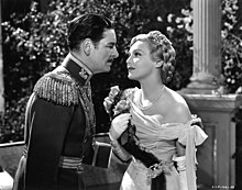 Ronald Colman dan Madeleine Carroll dalam filem Amerika The Prisoner of Zenda (1937)