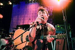 Frontman Shawn Harris performing with the Matches on the 2008 Alternative Press Tour