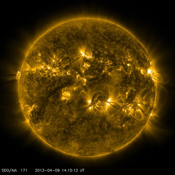 The plasma making up the Sun can be modeled as an MHD system