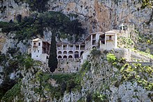 Timios Prodormos monastery closeup, Arcadia, Greece.jpg