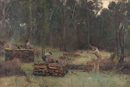 Tom Roberts, Charcoal burners, 1886, Art Gallery of Ballarat