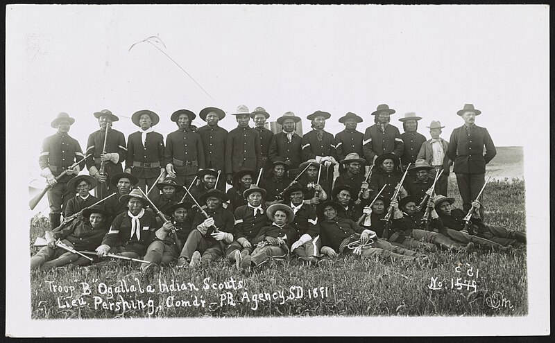 File:Troop "B" Ogallala Indian scouts, Lieu. Pershing, Comdr. - P.R. Agency, S.D., 1891 LCCN2016650204.jpg