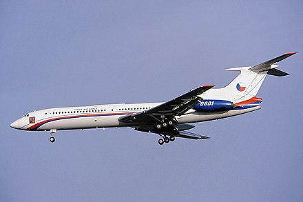 Tupolev Tu-154B-2 Vzdušných síl AČR, marec 1994
