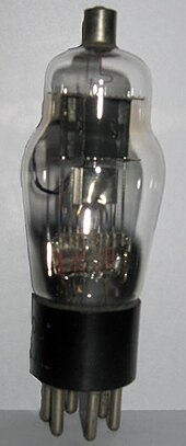 Tube 75 from the 1930s with UX-6 base and top grid cap Tube 75.jpg