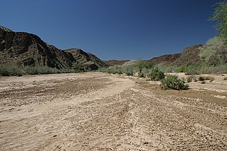 Dry river bed of the Ugab not far from the "Brandberg West" opencast mine
