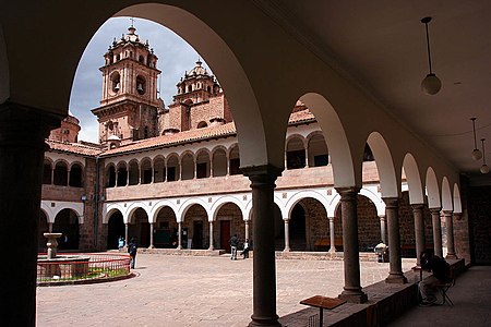 Old campus of the colonial university San Antonio Abad in Cusco, Peru.