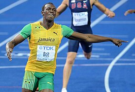 Le 20 août 2009, « Lightning Bolt » établit un nouveau record du monde sur 200 m en 19 s 19, aux championnats du monde de Berlin.