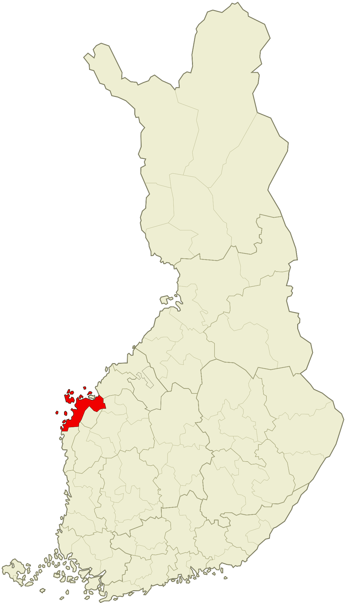 suomen kartta vaasa Vaasa sub region   Wikipedia