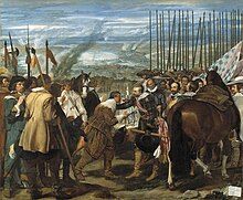 June 2: The surrender of Breda to Spanish troops after an eleven-month siege. Velazquez-The Surrender of Breda.jpg