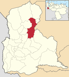 Locatie van de gemeente in Táchira