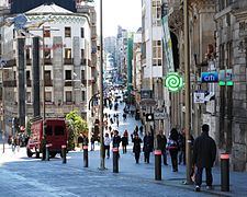 Vista de la calle Príncipe desde la Puerta del Sol.