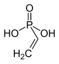 Structural formula of vinyl phosphonic acid