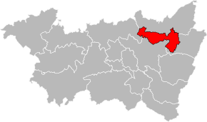 Kanton na mapě departementu Vosges