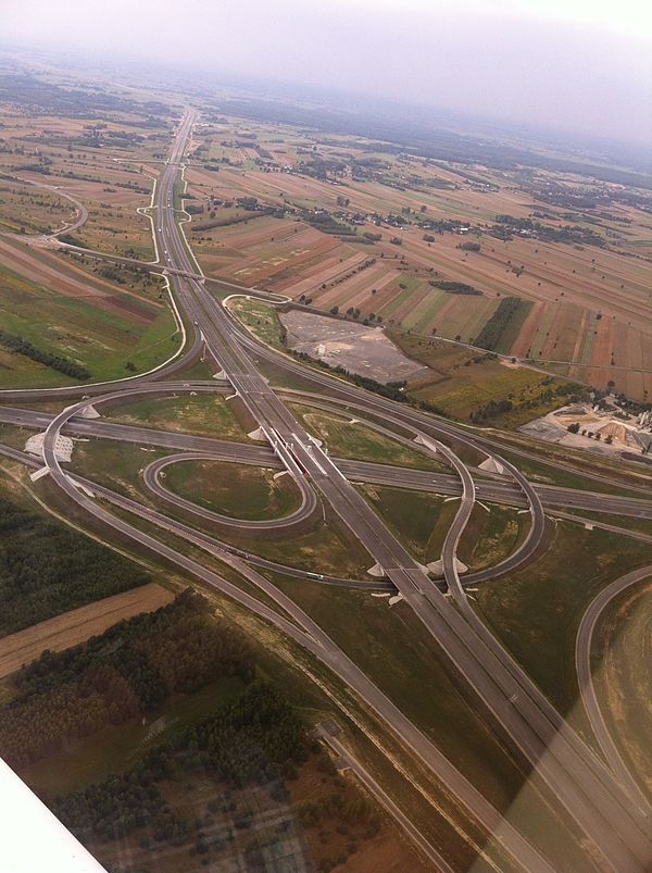 A1/A2 Łódź Północ interchange