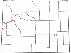 Location of Auburn, Wyoming