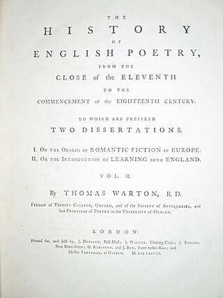 <i>The History of English Poetry</i>