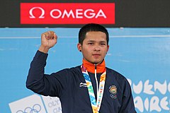 Weightlifting at the 2018 Summer Youth Olympics – Boys' 62 kg 1799.jpg