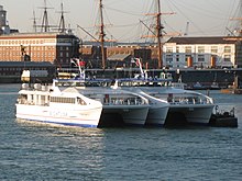 Wight Ryder I and Wight Ryder II at Portsmouth Harbour in August 2009 prior to entry into service Wightryders.jpg