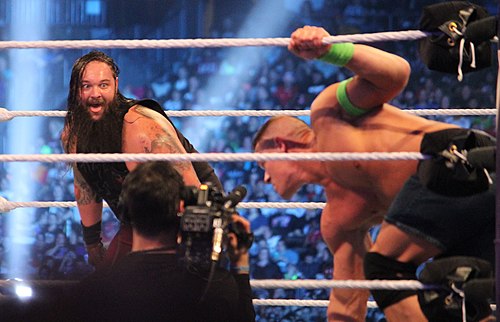 Wyatt facing off against John Cena at WrestleMania XXX in April 2014