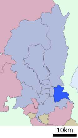 山科區在京都府的位置