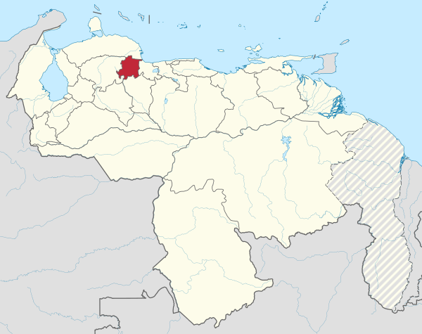 Yaracuy in Venezuela (+claimed).svg