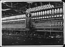 Child laborer at Roanoke Cotton Mills, 1911. Photo by Lewis Hine.