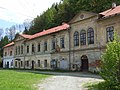 One of the old industrial buildings in the village