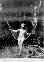 "Nymph of the Forest", photograph from The Australasian, 1901. Nude photographs of children were considered conventional and even artistic during the Victorian era "Nymph of the Forest" Photograph (1901).png