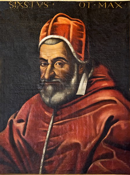 Ficheiro:(Albi) Cathédrale Sainte-Cécile - Trèsor - Portrait du pape Sixte V - PalissyIM81001477.jpg
