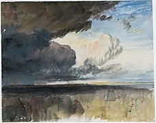 Rain Clouds Approaching over a Landscape - William Turner in Tate Britain