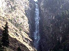 Pachal waterfall, a plunge Waterfall with height 482 m located at Kalikot District pcaal.JPG