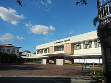 Dominican College, a private higher education institution in the city. 0791jfDominican College F. Blumentritt Street Tibagan Church San Juan Cityfvf 10.jpg